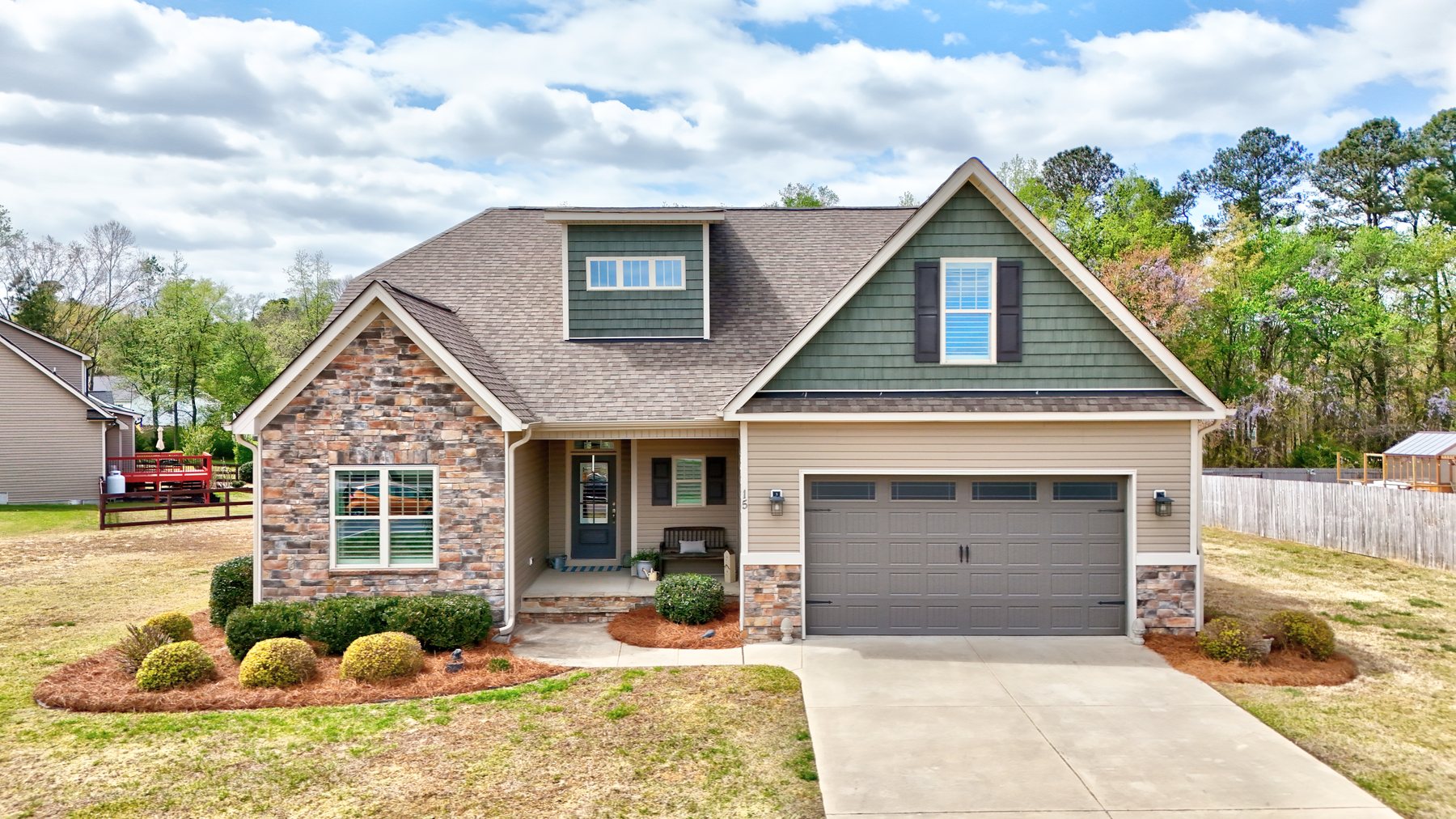 Aerial view of a residential property in the Raleigh area